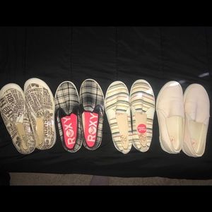Roxy slip on shoe bundle Size 11